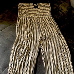 Stripped pants romper